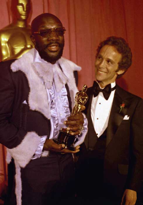 Isaac Hayes and Joel Grey at the 1972 Oscars, AP file photo